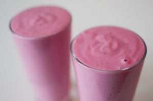 pink fruit smoothie